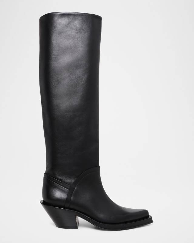 Camero Slouchy Leather Knee Boots